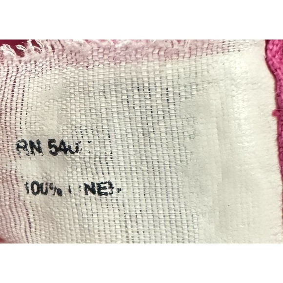 Gap Womens 100 % Linen Ruched‎ Sides V-neck Tunic Beachy Pink Sz XL - Picture 9 of 9